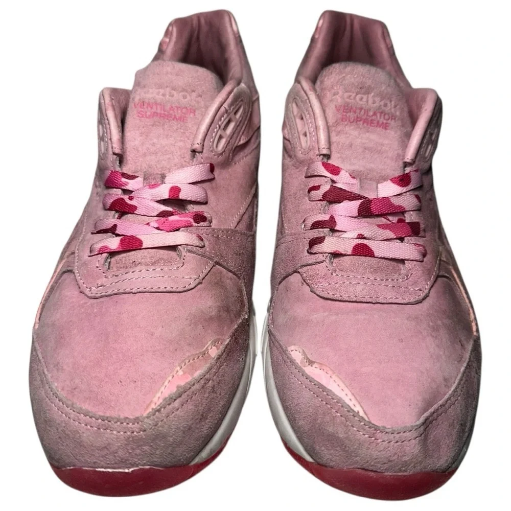 Reebok x Cam’ron Size 10 Pink Suede Camron Ventilator Supreme Fleebok 2 Sneakers